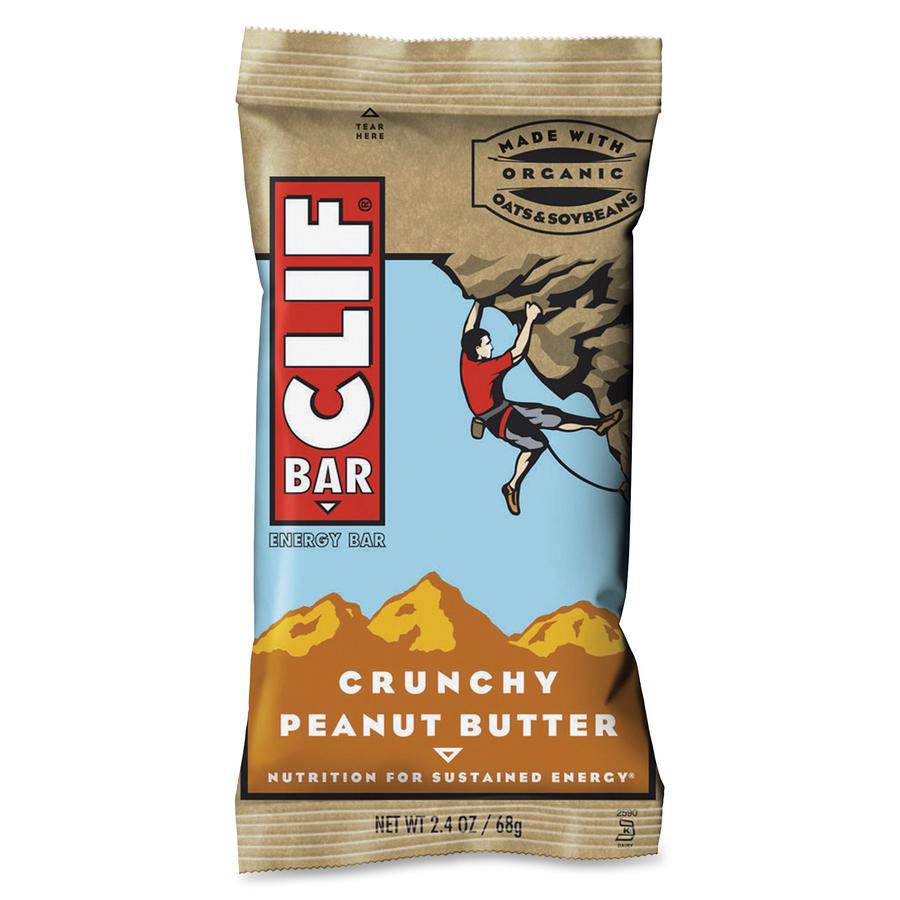 Clif Bar Crunchy Peanut Butter Energy Bar - Individually Wrapped - Peanut Butter - 2.40 oz - 12 / Box. Picture 2