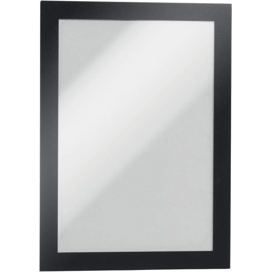 DURABLE&reg; DURAFRAME&reg; Self-Adhesive Magnetic Half-Letter Sign Holder - 6.5" x 9.5" Frame Size - Rectangle - Horizontal or Vertical - Self-adhesive, Magnetic - 2 / Pack - Black. Picture 5