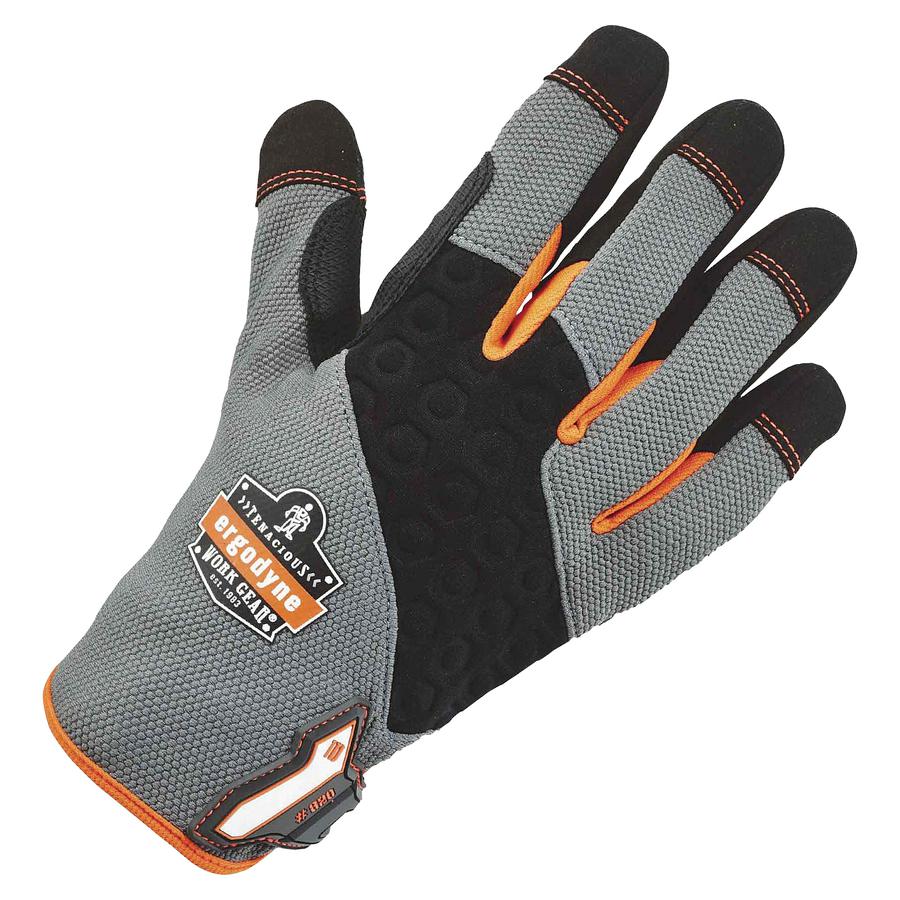 ProFlex 820 High-abrasion Handling Gloves - 7 Size Number - Small Size - Gray, Black - Pull-on Tab, Abrasion Resistant, Reinforced Thumb, Knitted, Comfortable, Rugged, Reinforced Saddle, Hook & Loop C. Picture 2