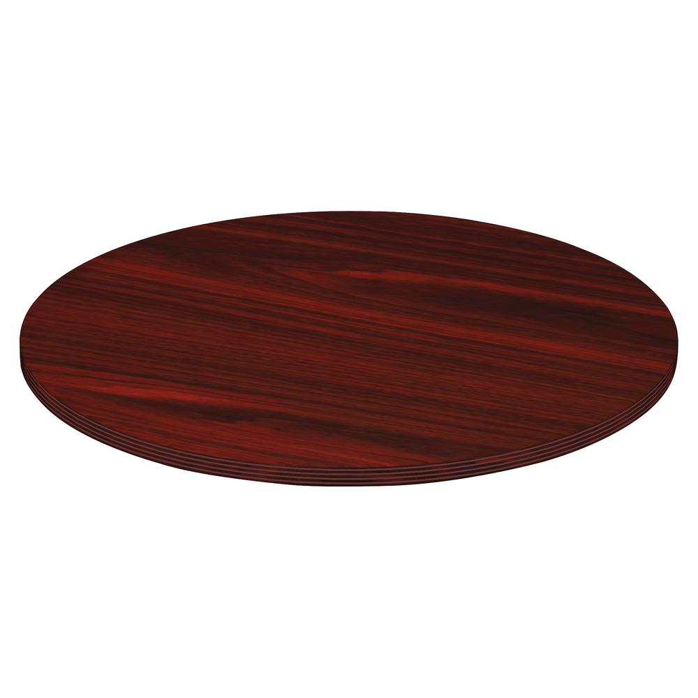 Lorell Chateau Conference Table Top - 48" - Reeded Edge - Finish: Mahogany Laminate. Picture 3