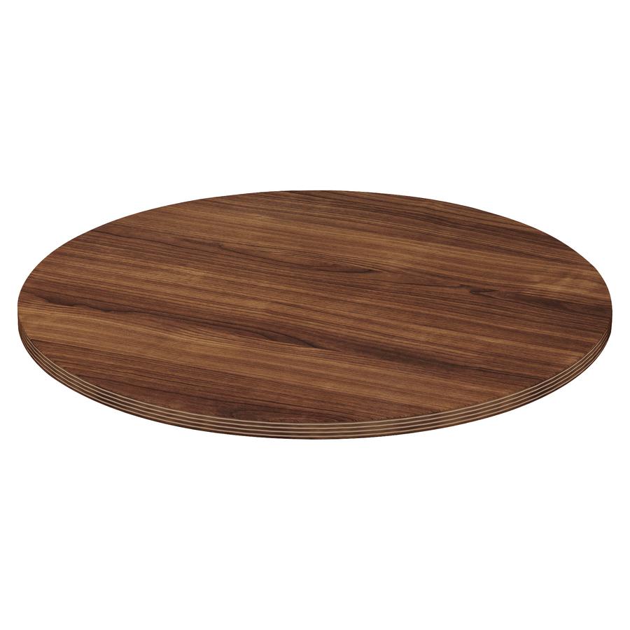 Lorell Chateau Conference Table Top - 1.4"42" , 0.1" Edge - Reeded Edge - Finish: Walnut Laminate. Picture 2