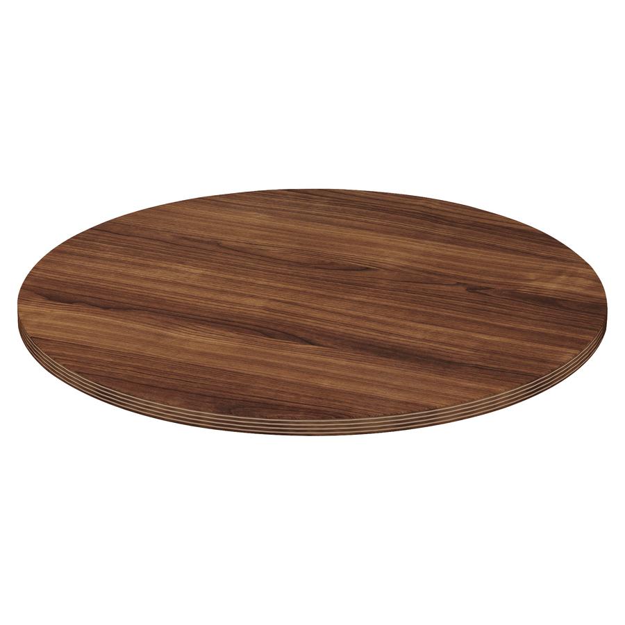 Lorell Chateau Conference Table Top - 1.4"48" , 0.1" Edge - Reeded Edge - Finish: Walnut Laminate. Picture 3
