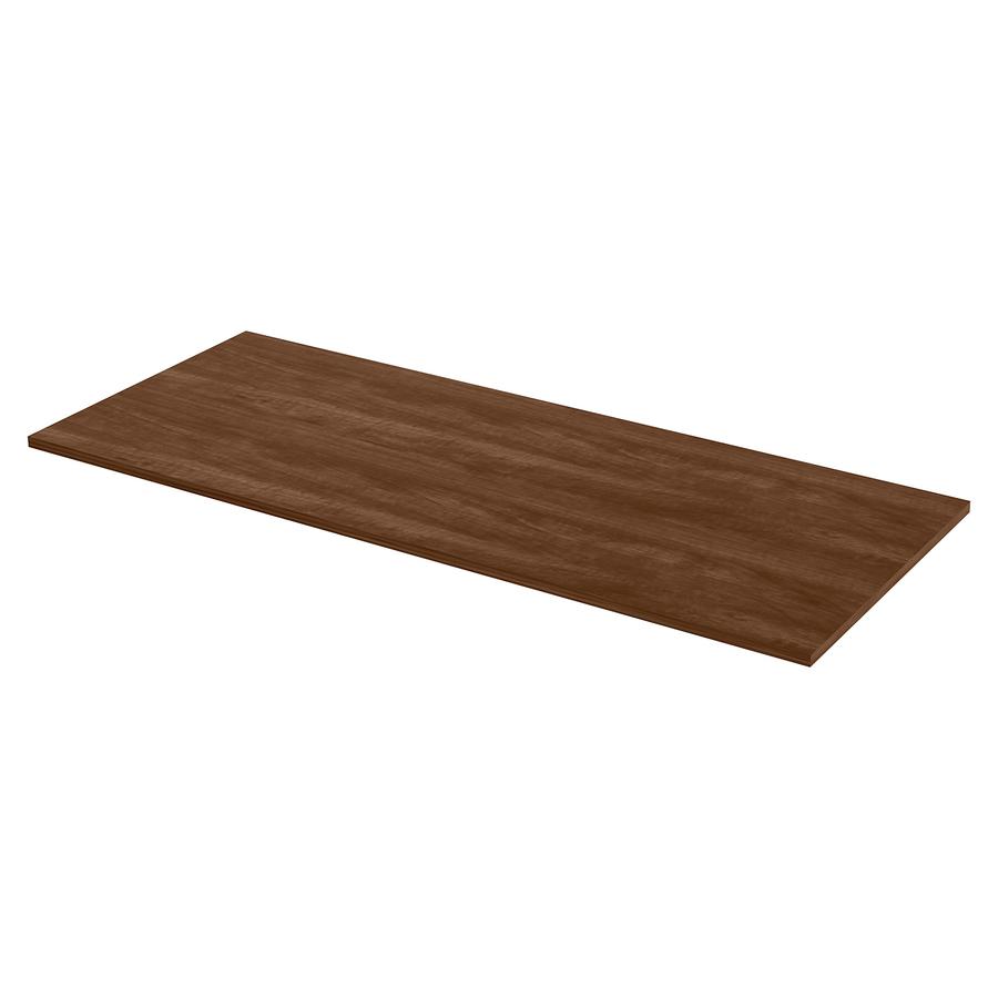 Lorell Utility Table Top - Cherry Rectangle, Laminated Top - 72" Table Top Width x 30" Table Top Depth x 1" Table Top Thickness - Assembly Required. Picture 3