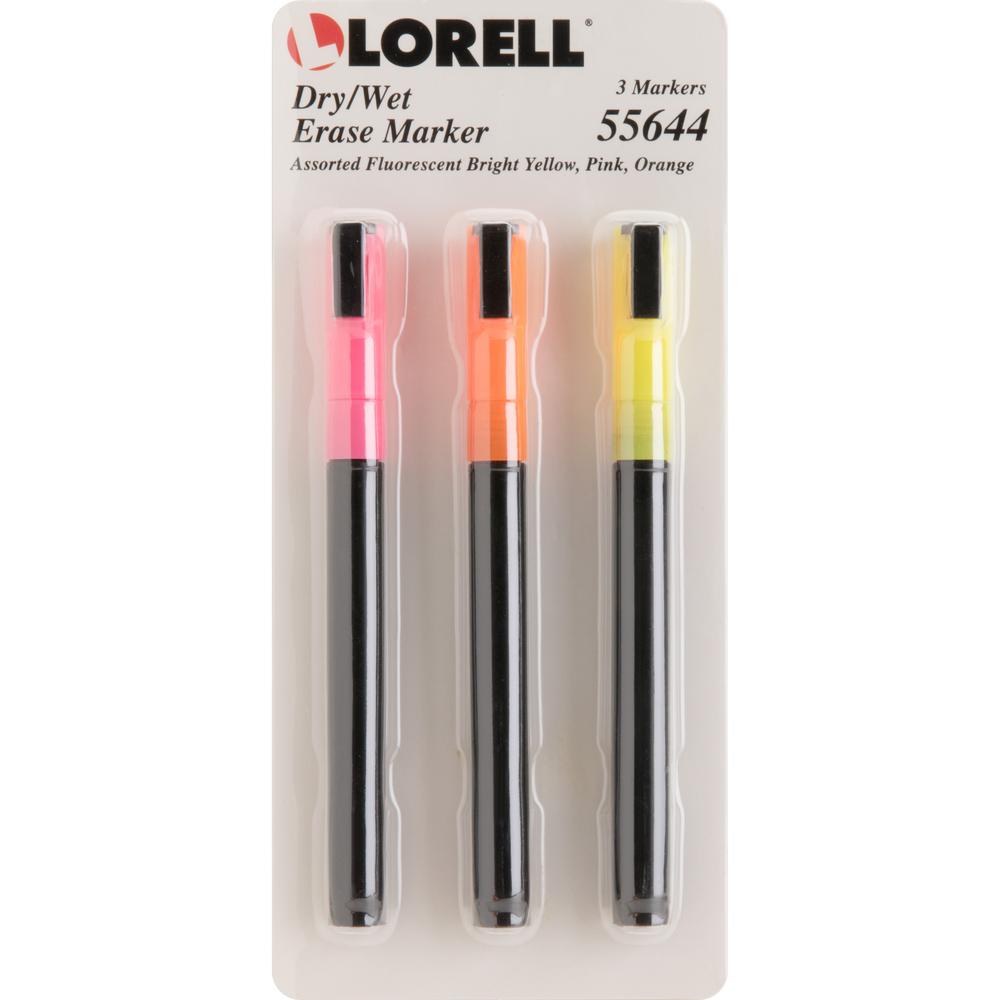 Lorell Dry/Wet Erase Marker - Assorted - 3 / Pack. Picture 3