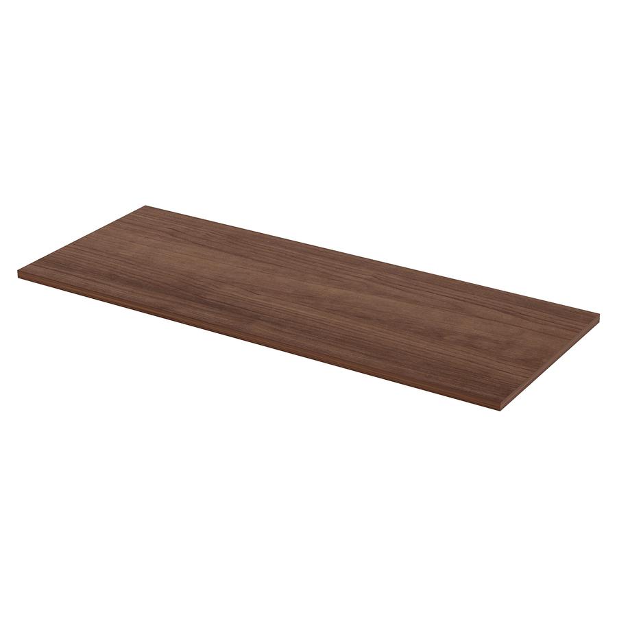 Lorell Relevance Series Tabletop - Walnut Rectangle, Laminated Top - Adjustable Height - 24" Table Top Width x 60" Table Top Depth x 1" Table Top Thickness - Assembly Required - 1 Each. Picture 8