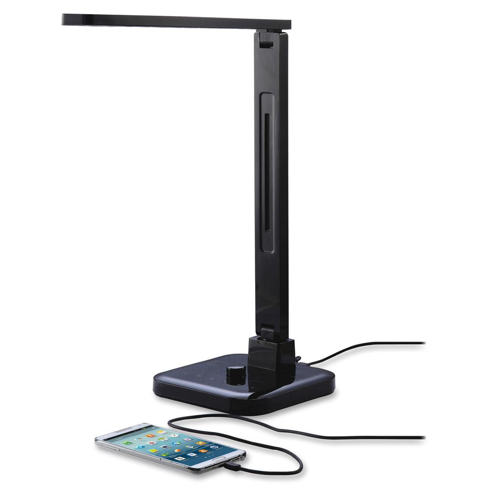 Lorell Smart LED Desk Lamp - Black - Desk Mountable - for Desk, Table. Picture 3