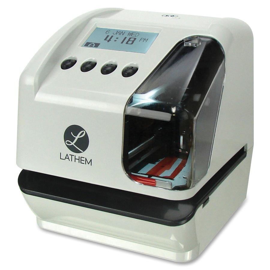 Lathem LT5 Electronic Time and Date Stamp - Card Punch/Stamp - Digital - Time, Date Record Time. Picture 2