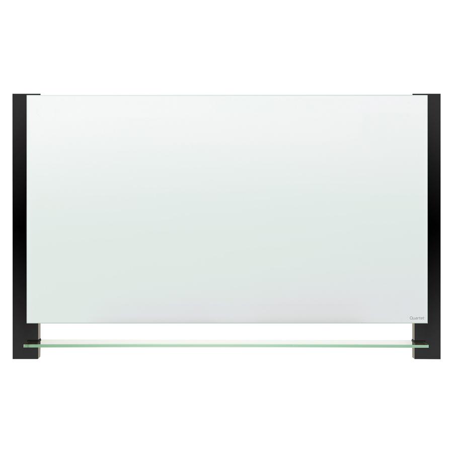Quartet Evoque Magnetic Dry-Erase Board - 50" (4.2 ft) Width x 28" (2.3 ft) Height - White Tempered Glass Surface - Black Aluminum Frame - Rectangle - Horizontal/Vertical - Mount - 1 Each. Picture 3