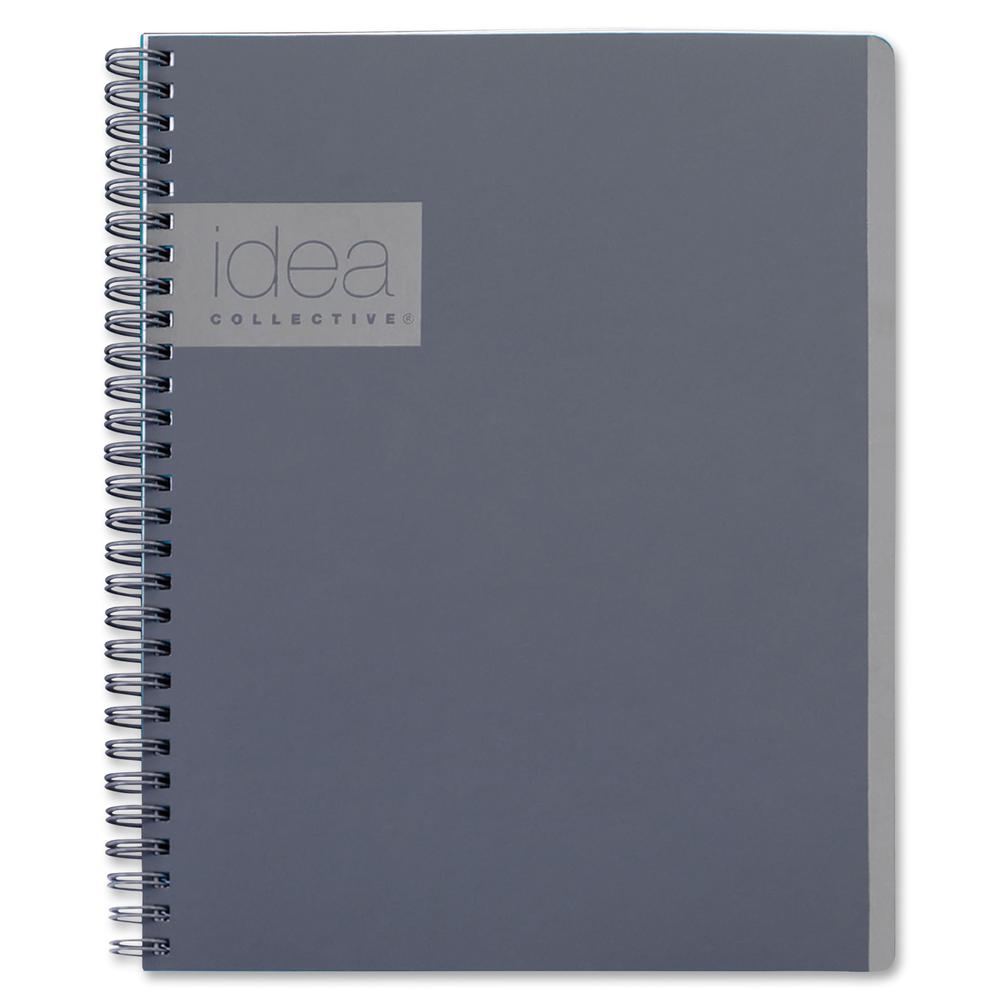 TOPS Idea Collective Professional Notebook - Twin Wirebound - College Ruled - 6" x 9 1/2" - Gray Cover - Soft Cover, Perforated - 1 Each. Picture 2