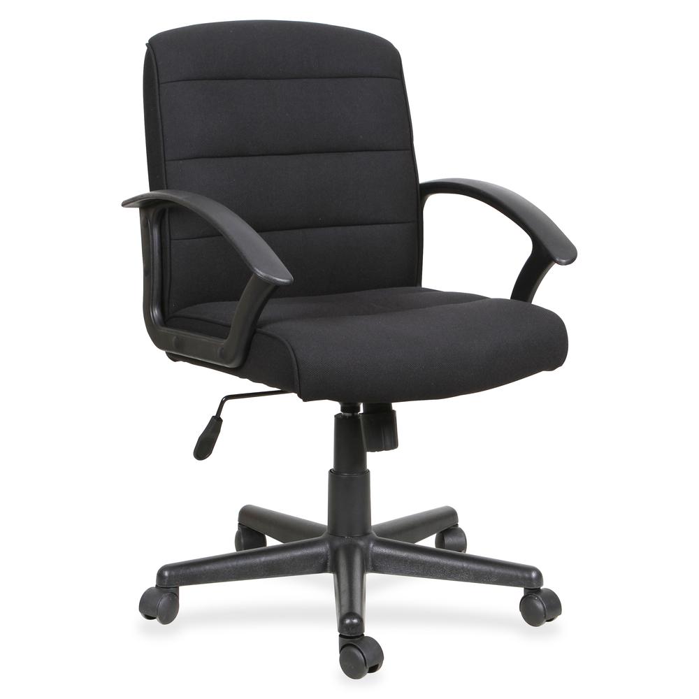 Lorell SOHO Upholstered Task Chair - Black Fabric Seat - Black Fabric Back - 1 Each. Picture 2