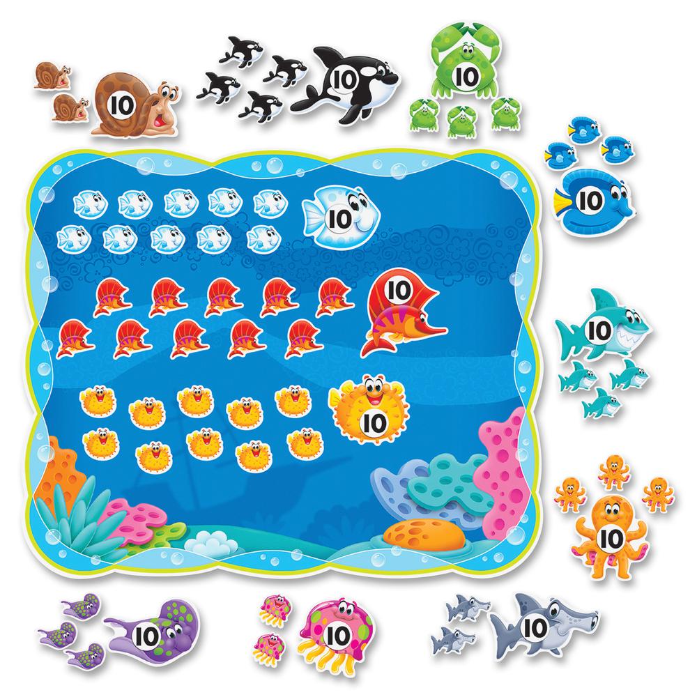Trend Sea Buddies Collection 0-120 Bulletin Board Set - 25.50" Height x 30.25" Width - 1 Set. Picture 4