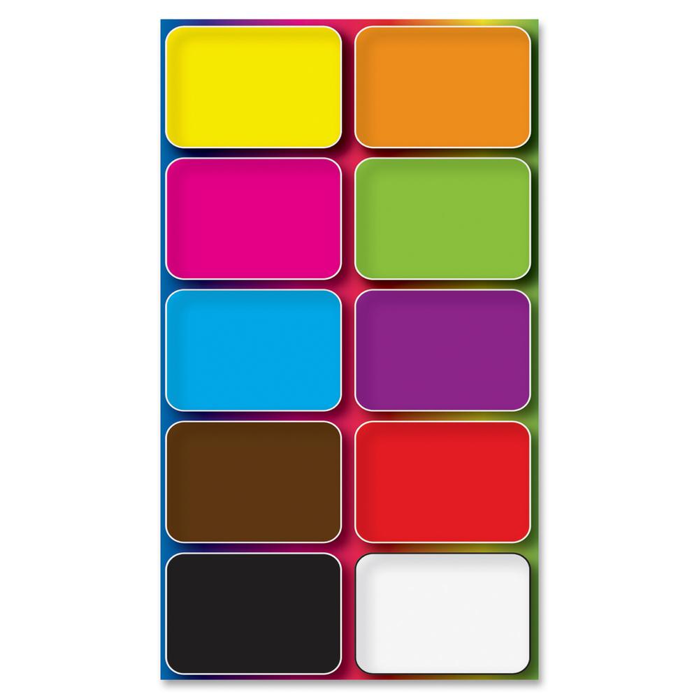 Ashley Colors Design Mini Whiteboard Eraser - 2" Width x 1.50" Length - Lightweight, Comfortable Grip - Multicolor - 10 / Pack. Picture 2