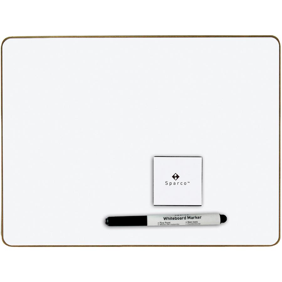 Sparco Dry-erase Board Kit with 12 Sets - 12" (1 ft) Width x 9" (0.8 ft) Height - White Surface - Magnetic - 12 / Box. Picture 4