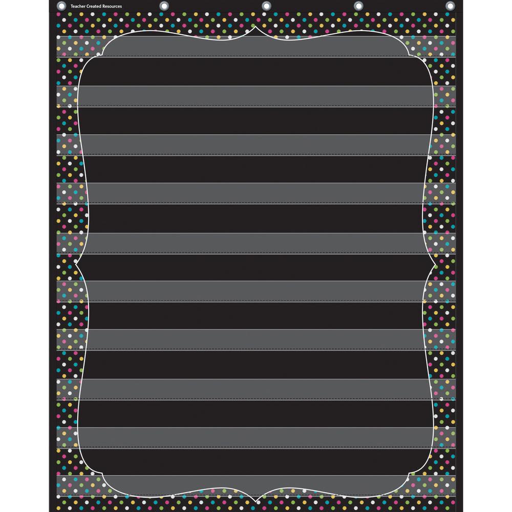 Teacher Created Resources Chalkboard Brights 10 Pocket Chart - Theme/Subject: Learning - Skill Learning: Chart - 1 Each. Picture 2