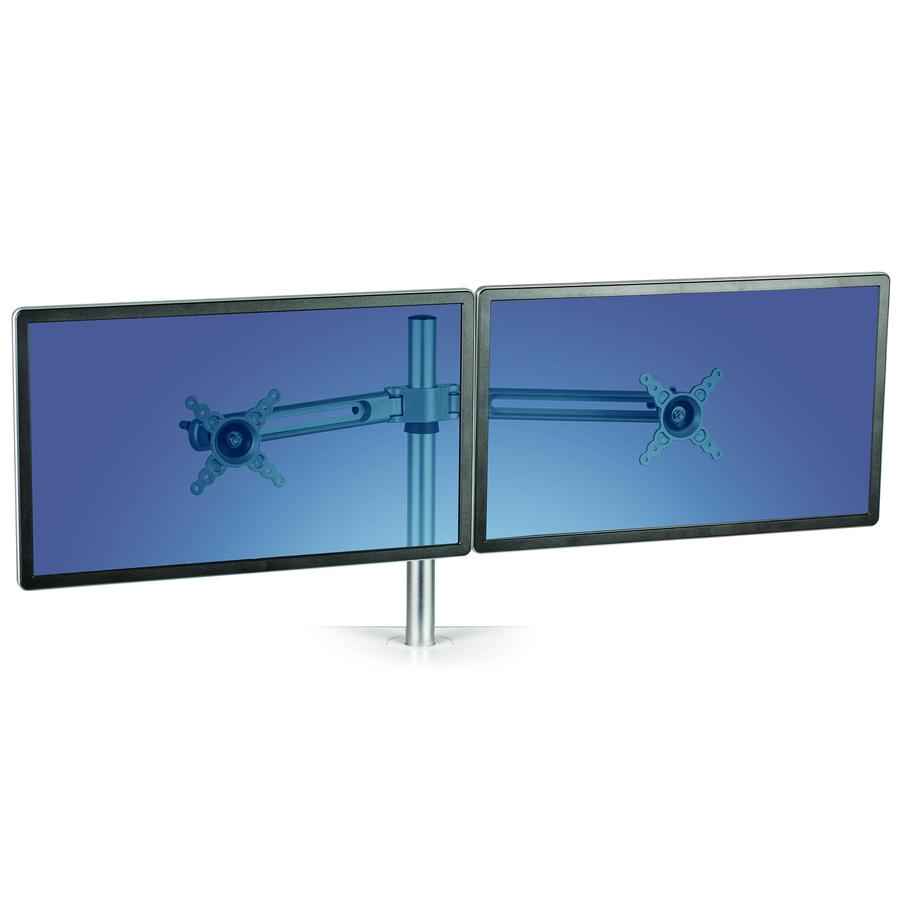 Fellowes Lotus&trade; Dual Monitor Arm Kit - 2 Display(s) Supported - 27" Screen Support - 26 lb Load Capacity - 1 Each. Picture 2