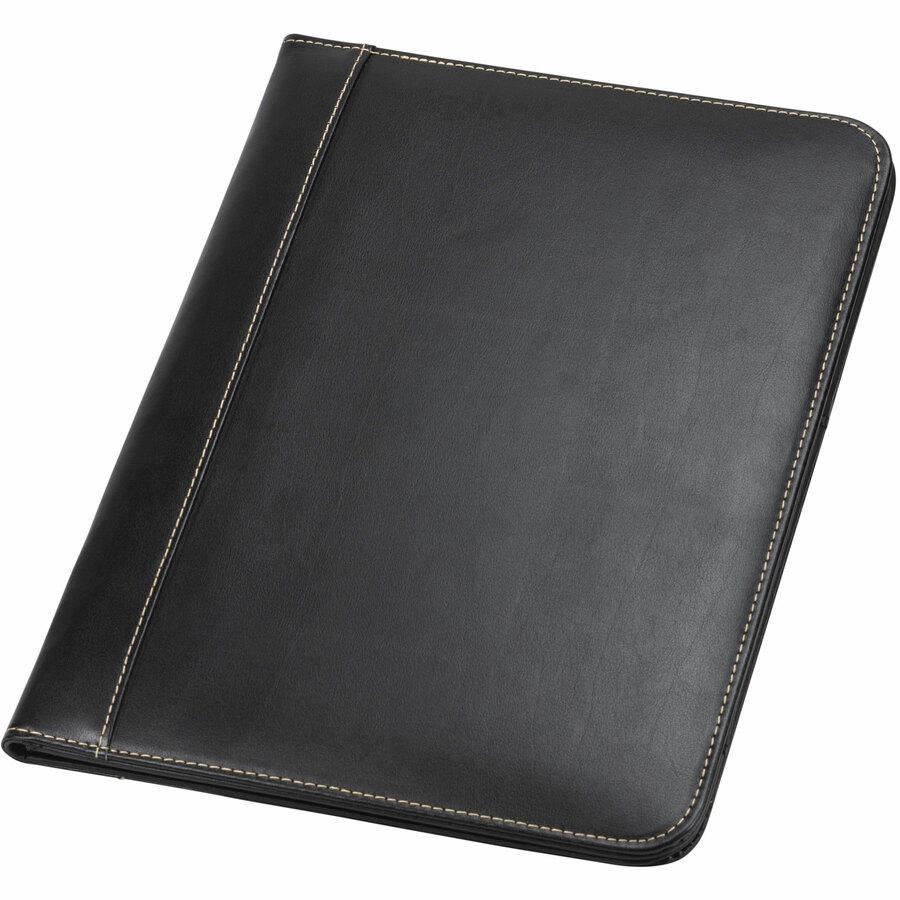 Samsill Letter Pad Folio - 8 1/2" x 11" - Leather - Black - 1 Each. Picture 4