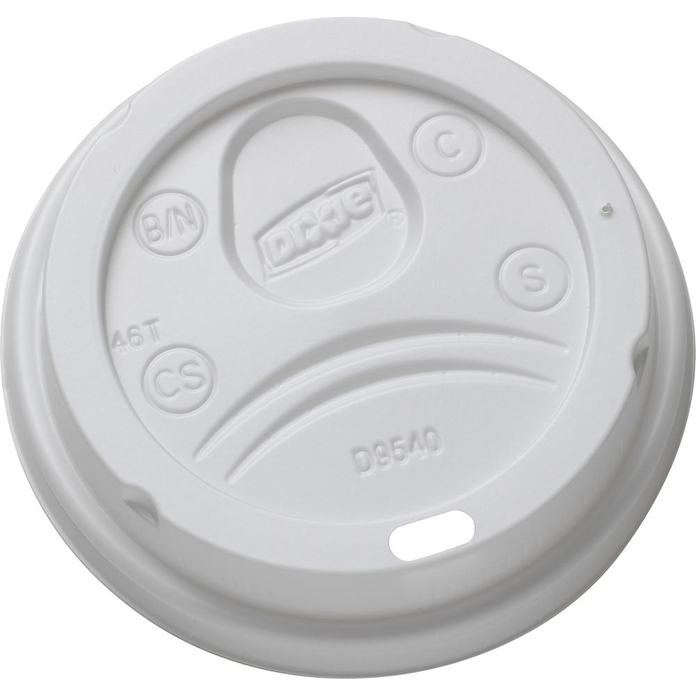 Dixie Medium-size Hot Cup Lids by GP Pro - Dome - 1000 / Carton - White. Picture 4