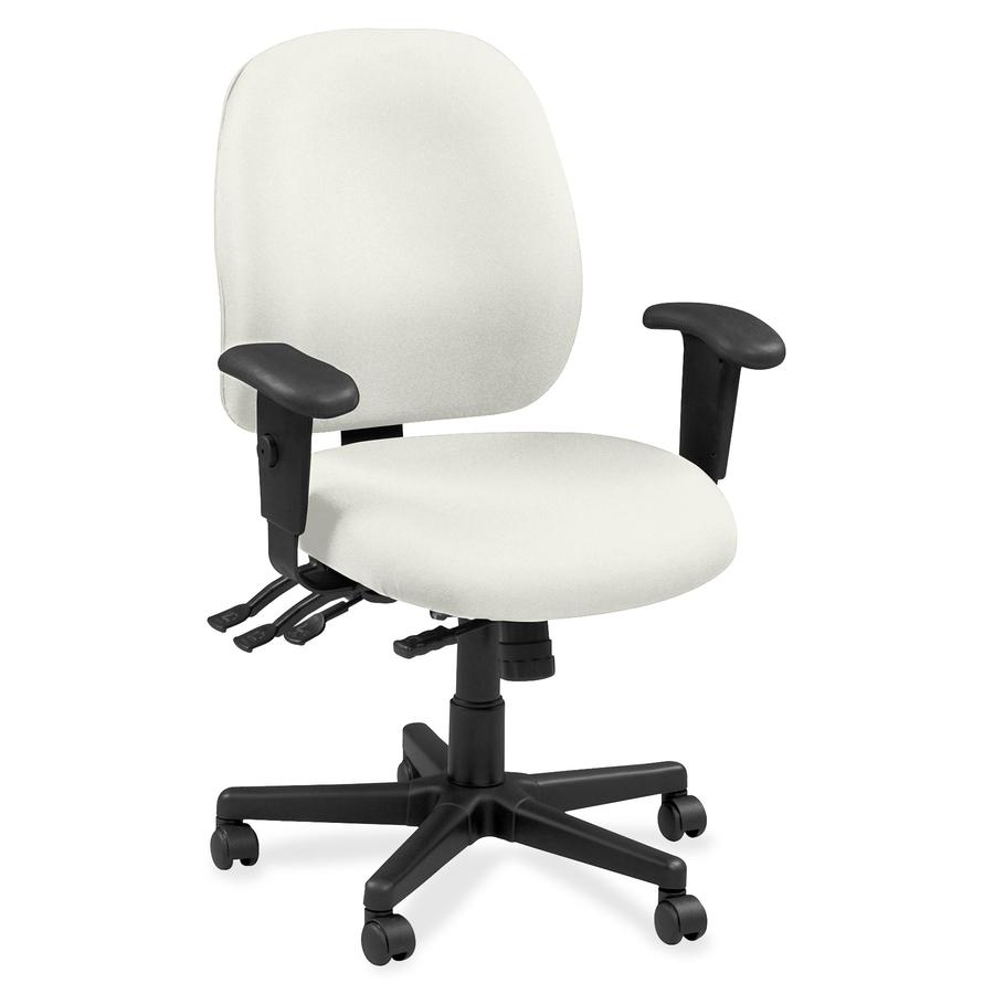 Raynor Executive Chair - Snow - Vinyl, Fabric - 1 Each. Picture 3