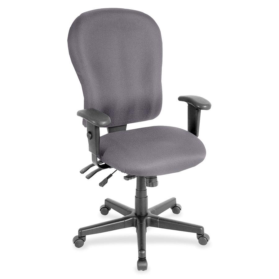 Eurotech 4x4xl High Back Task Chair - Carbon Canyon Vinyl Seat - Carbon Canyon Vinyl Back - High Back - 5-star Base - Armrest - 1 Each. Picture 2