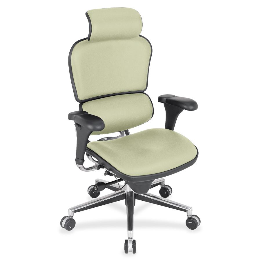 Eurotech Ergohuman Leather Executive Chair - Olive Fabric, Leather Seat - Olive Fabric, Leather Back - 5-star Base - 1 Each. Picture 4