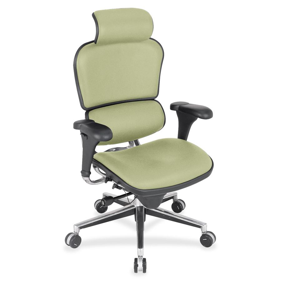 Eurotech Ergohuman Leather Executive Chair - Sage Vinyl, Leather, Fabric Seat - Sage Vinyl, Fabric, Leather Back - 5-star Base - 1 Each. Picture 3