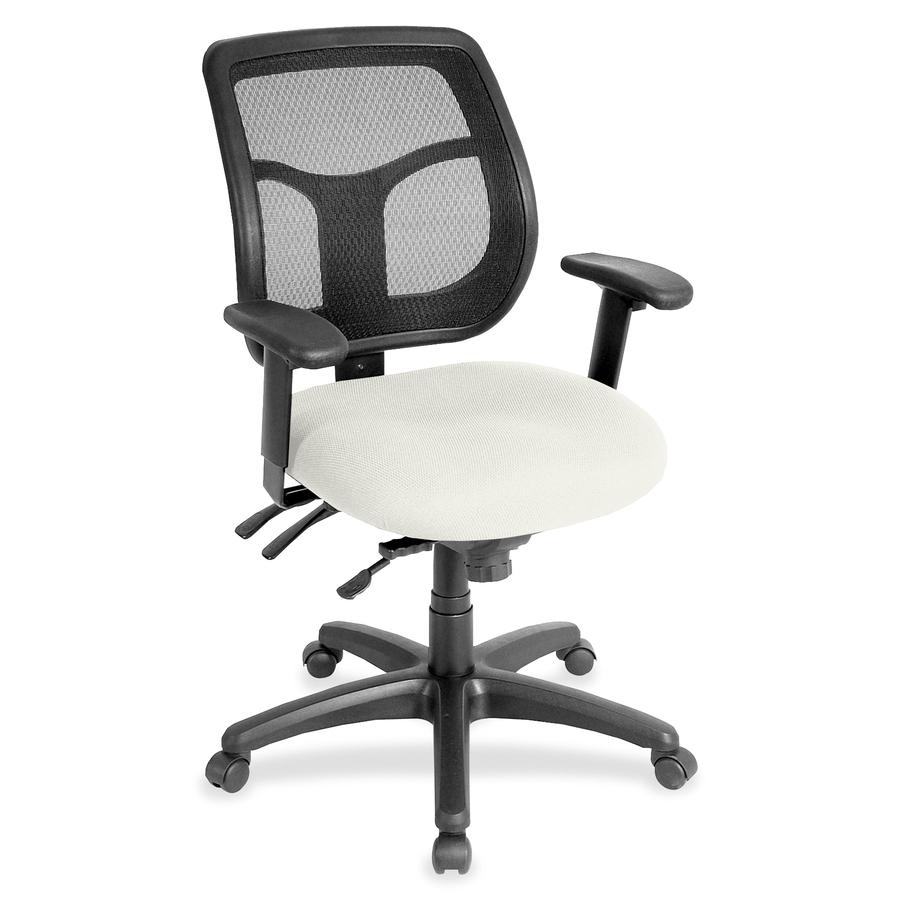Raynor Task Chair - Snow Fabric, Vinyl Seat - 1 Each. Picture 2