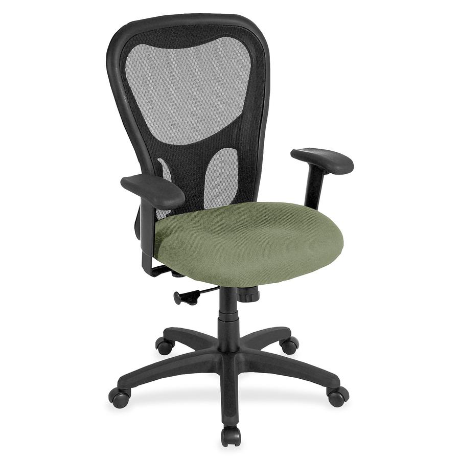 Eurotech Apollo Synchro High Back Chair - Mint Chocolate Fabric Seat - High Back - 5-star Base - 1 Each. Picture 2