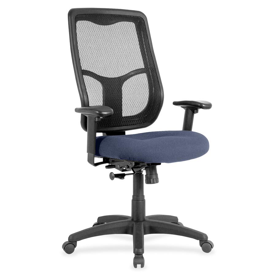 Eurotech Apollo High Back Synchro Task Chair - Ocean Fabric, Vinyl Seat - High Back - 5-star Base - 1 Each. Picture 2