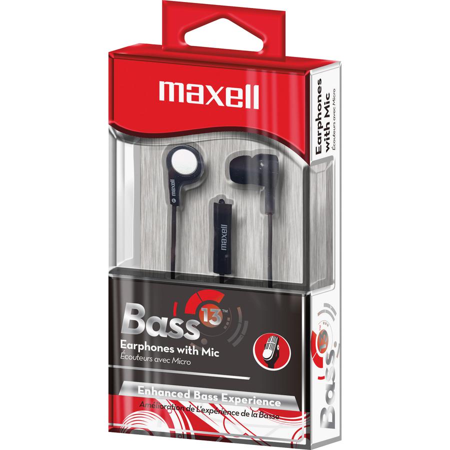 Maxell B-13 199621 Earset - Wired - Earbud - Black. Picture 3