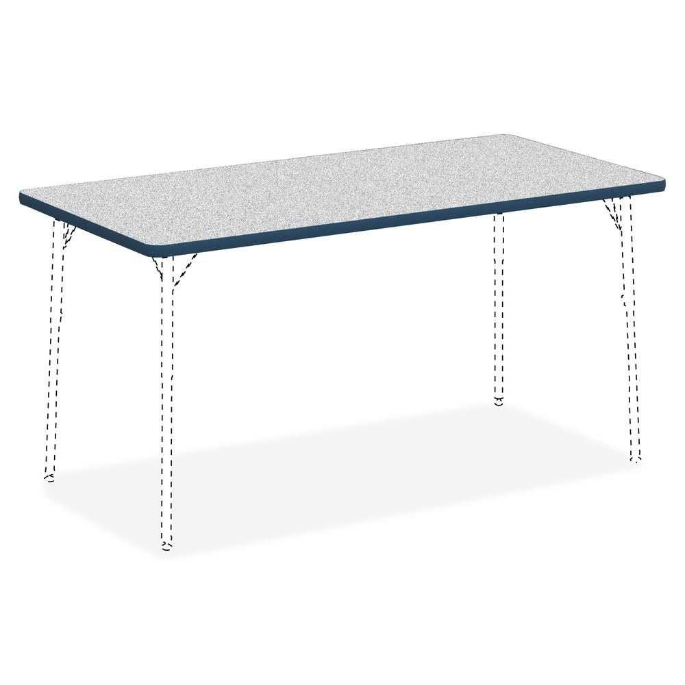 Lorell Classroom Rectangular Activity Tabletop - For - Table TopGray Nebula Rectangle, High Pressure Laminate (HPL) Top x 60" Table Top Width x 30" Table Top Depth x 1.13" Table Top Thickness - 1 Each. Picture 2