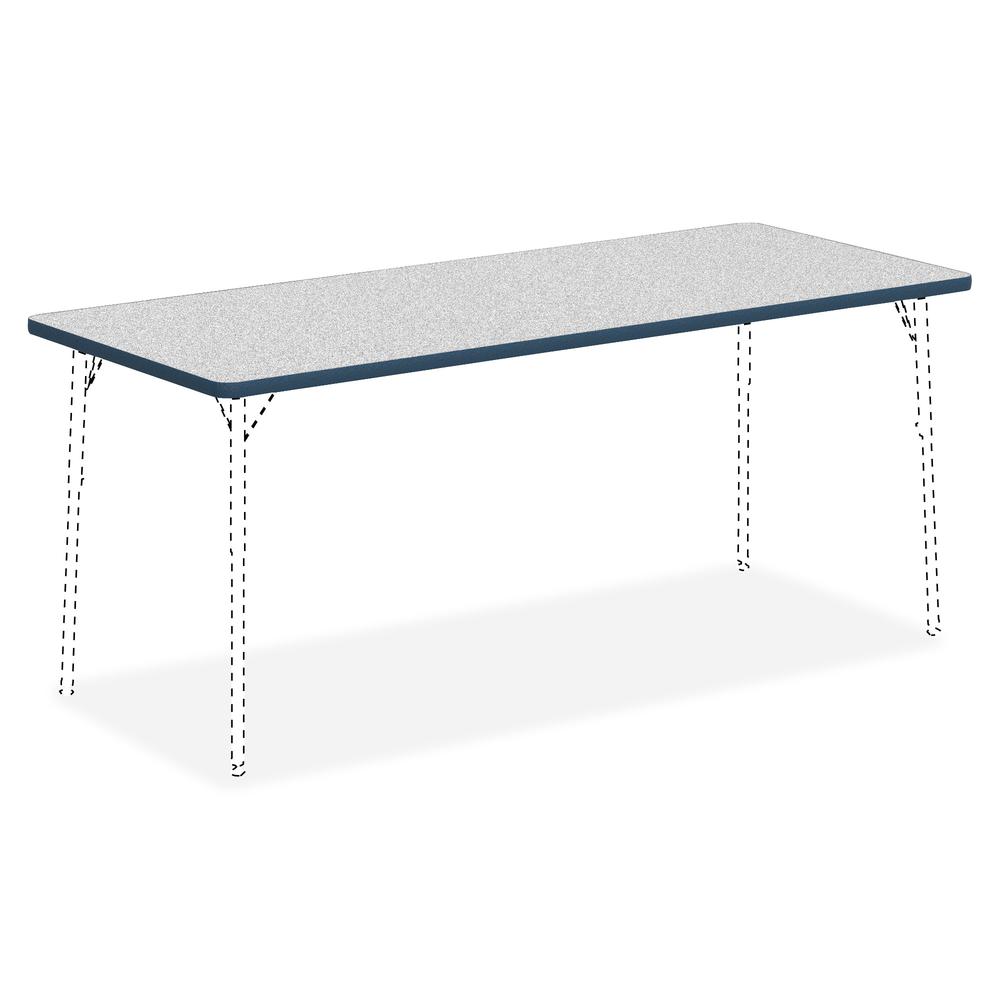 Lorell Classroom Activity Tabletop - Gray Nebula Rectangle, High Pressure Laminate (HPL) Top - 72" Table Top Width x 30" Table Top Depth x 1.13" Table Top Thickness - Assembly Required - 1 Each. Picture 2