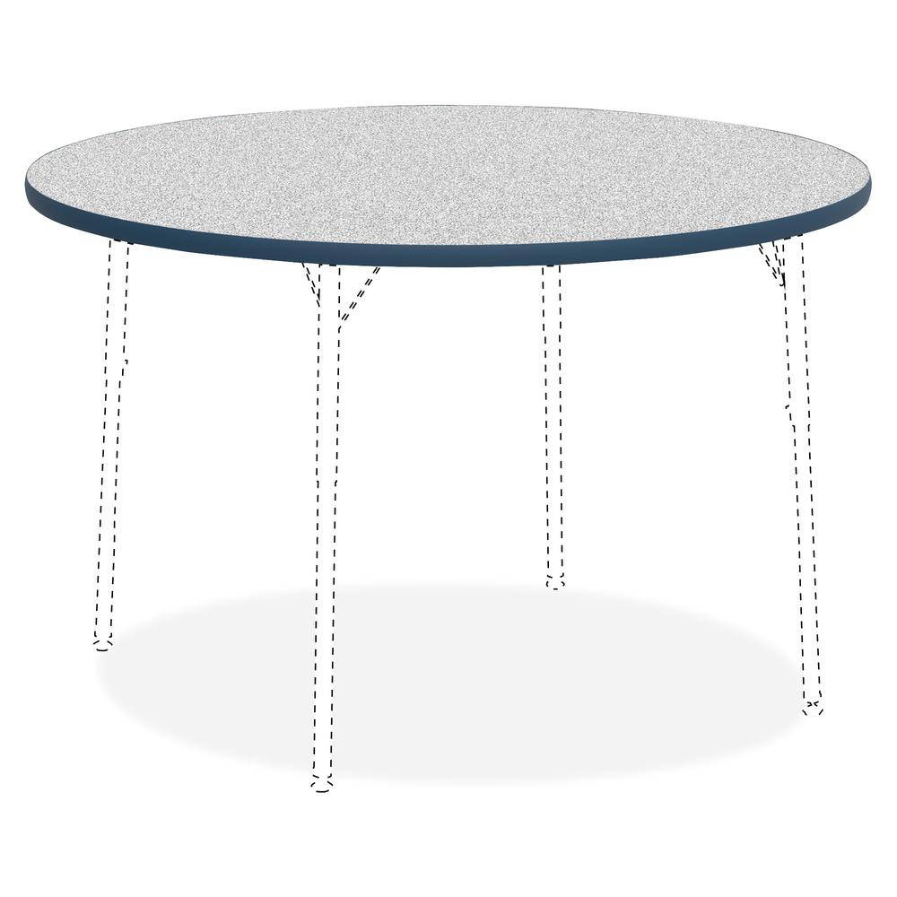 Lorell Classroom Activity Tabletop - Gray Nebula Round, High Pressure Laminate (HPL) Top - 1.13" Table Top Thickness x 48" Table Top Diameter - Assembly Required - 1 Each. Picture 3