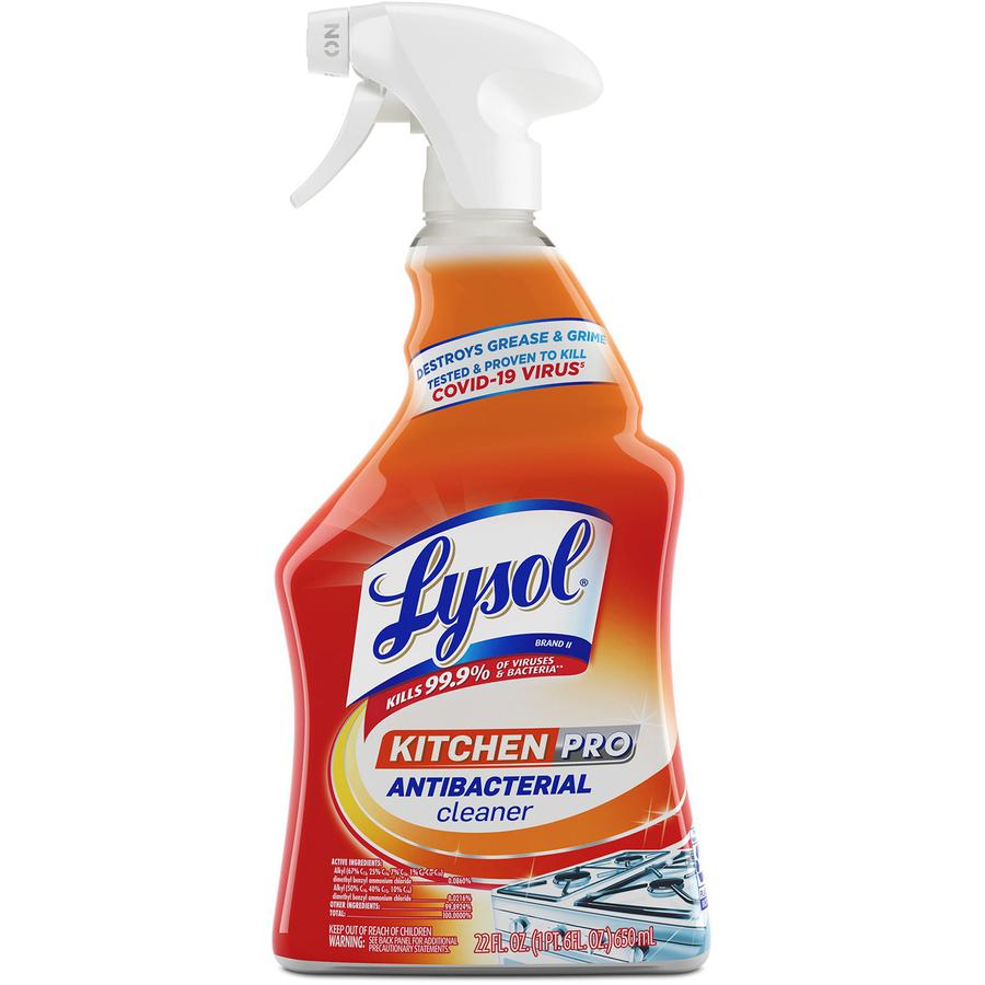 Lysol Kitchen Pro Antibacterial Cleaner - For Multi Surface - 22 fl oz (0.7 quart) - Fresh Citrus Scent - 1 Each - Deodorize, Streak-free, Chemical-free, Disinfectant, Anti-bacterial, Residue-free - C. Picture 6