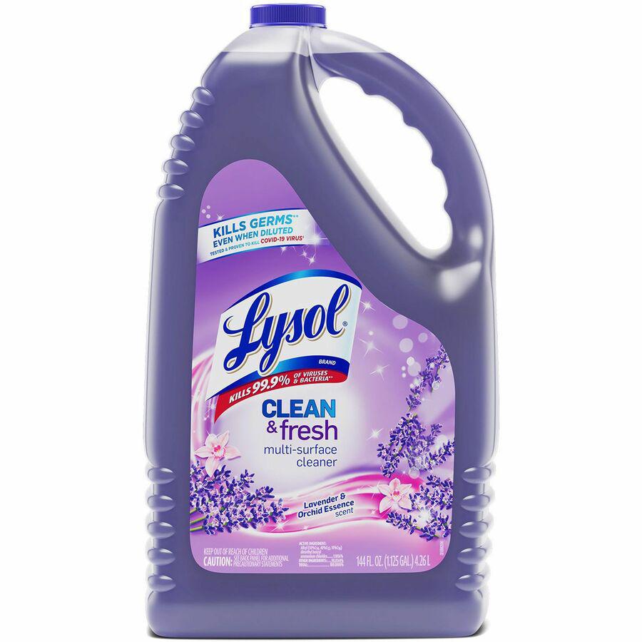 Lysol Clean/Fresh Lavender Cleaner - Liquid - 144 fl oz (4.5 quart) - Clean & Fresh Lavender Orchid Scent - 1 Each - Purple. Picture 6