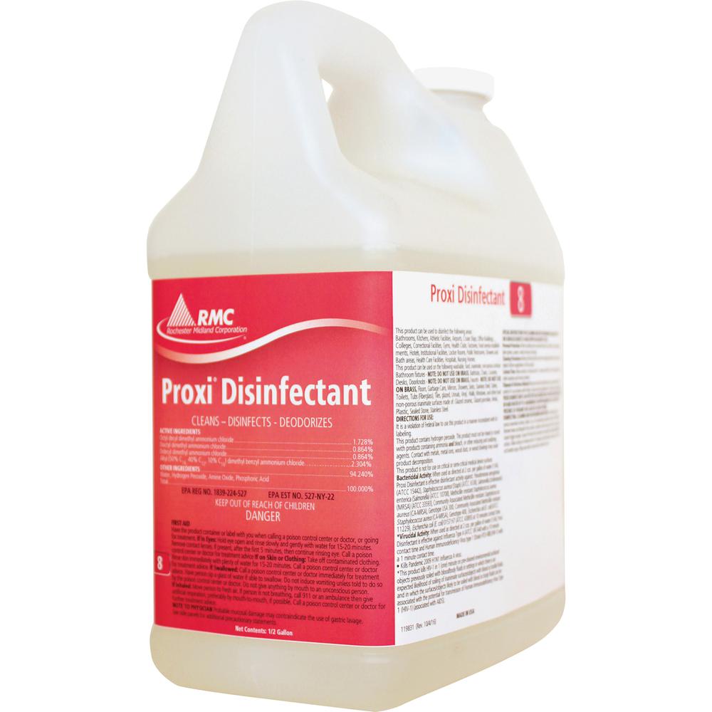 RMC Proxi Disinfectant - Concentrate Liquid - 64 fl oz (2 quart) - Clean Citrus Scent - 4 / Carton - Yellow. Picture 2