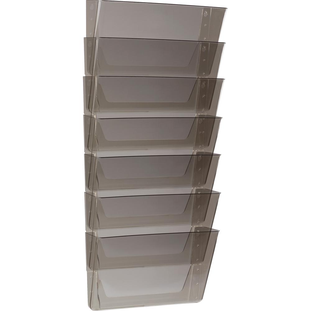 Storex Stacking Wall Pocket Set - 7" Height x 4" Width13" Length - Stackable - Plastic - 7 / Set. Picture 4