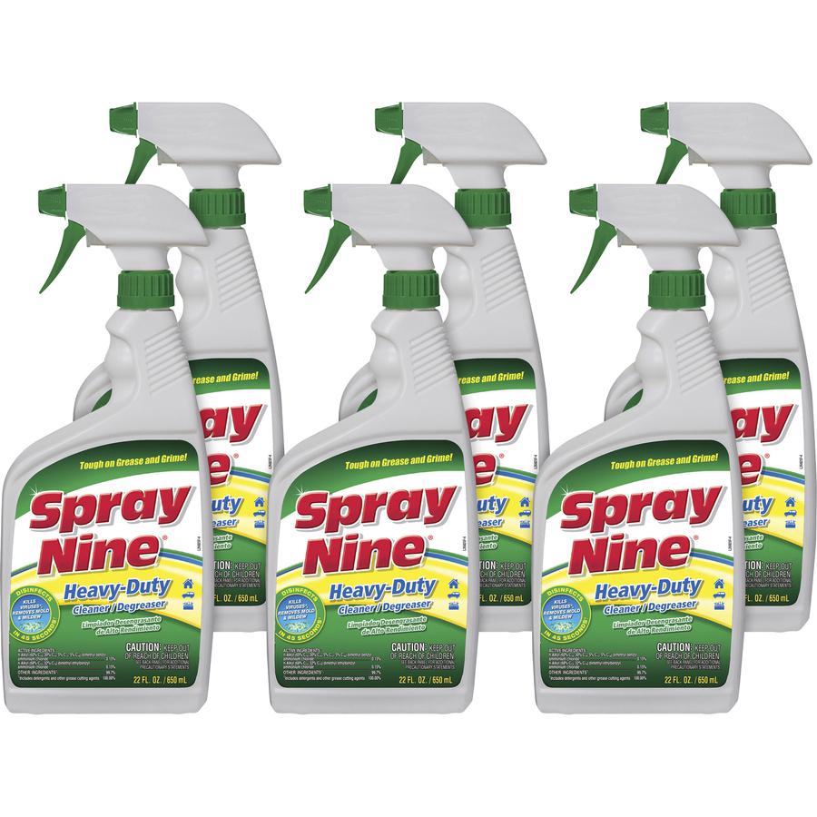 Permatex Heavy-Duty Cleaner/Degreaser w/Disinfectant - 22 fl oz (0.7 quart)Bottle - 6 / Bundle - Disinfectant - Clear. Picture 4