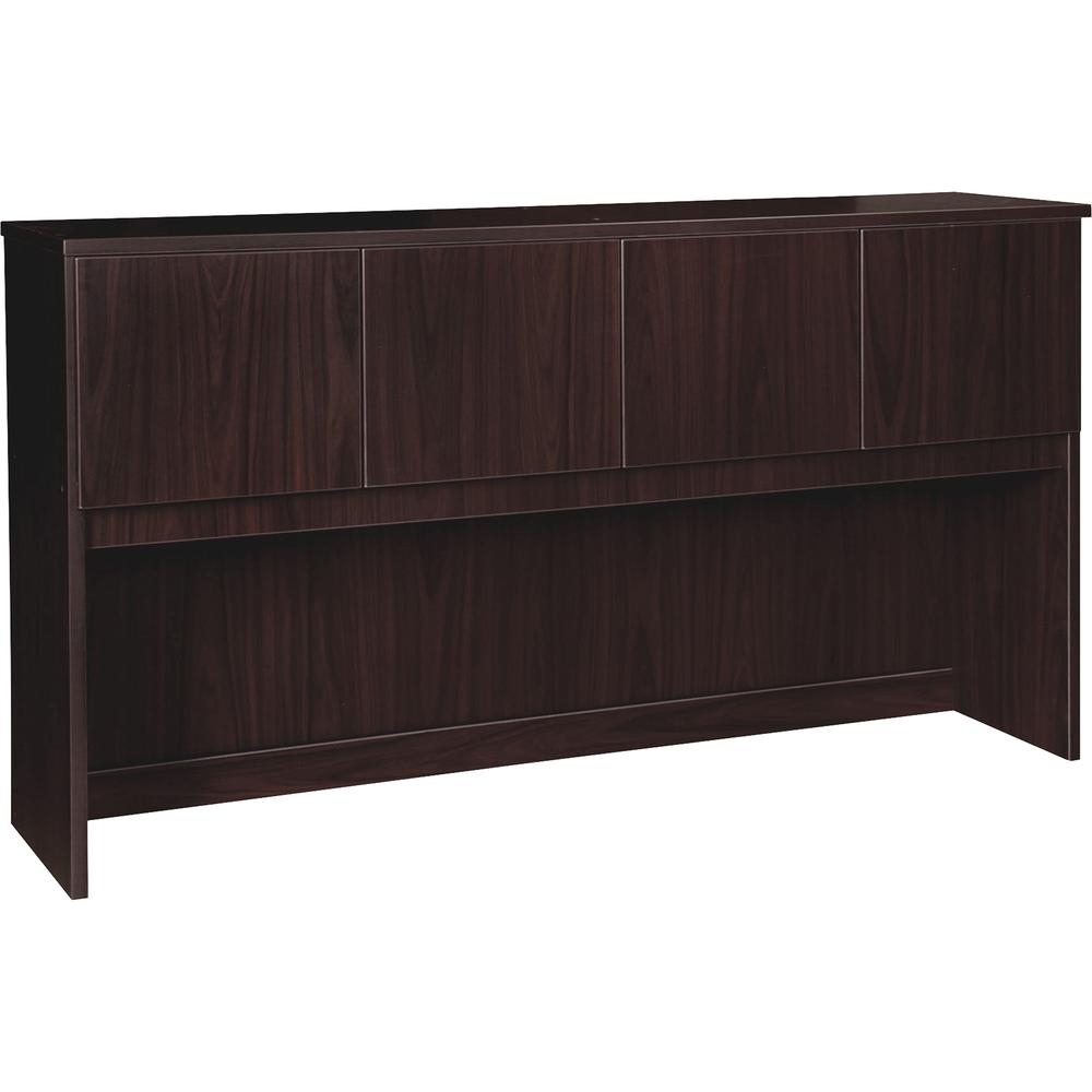 Lorell Prominence 2.0 Espresso Laminate Hutch - 72" x 16" x 39" - Drawer(s)4 Door(s) - Material: Particleboard - Finish: Espresso Laminate, Thermofused Melamine (TFM). Picture 2