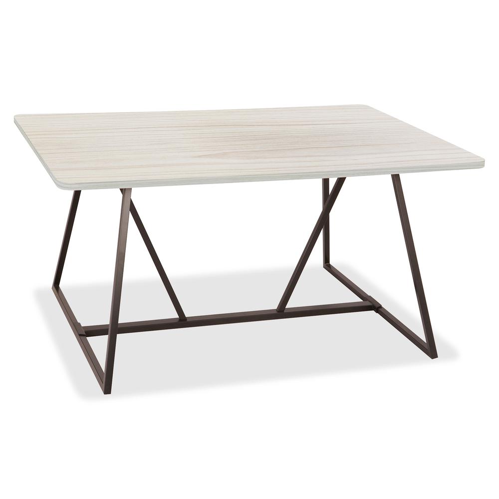 Safco Oasis Sitting-Height Teaming Table - For - Table TopHigh Pressure Laminate (HPL), White Top x 60" Table Top Width x 48" Table Top Depth - 29.50" Height - Assembly Required - 1 Each. Picture 2