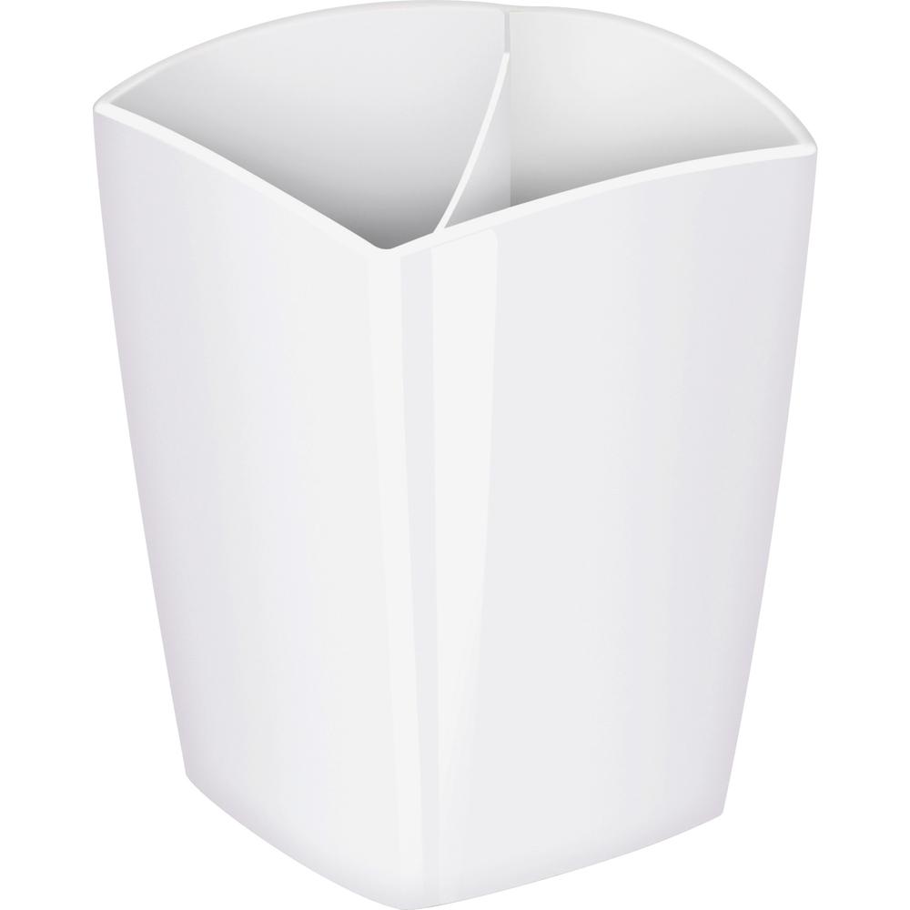 CEP Large Pencil Cup - 3.8" x 3" x 3" x - Polystyrene - 1 Each - White. Picture 3