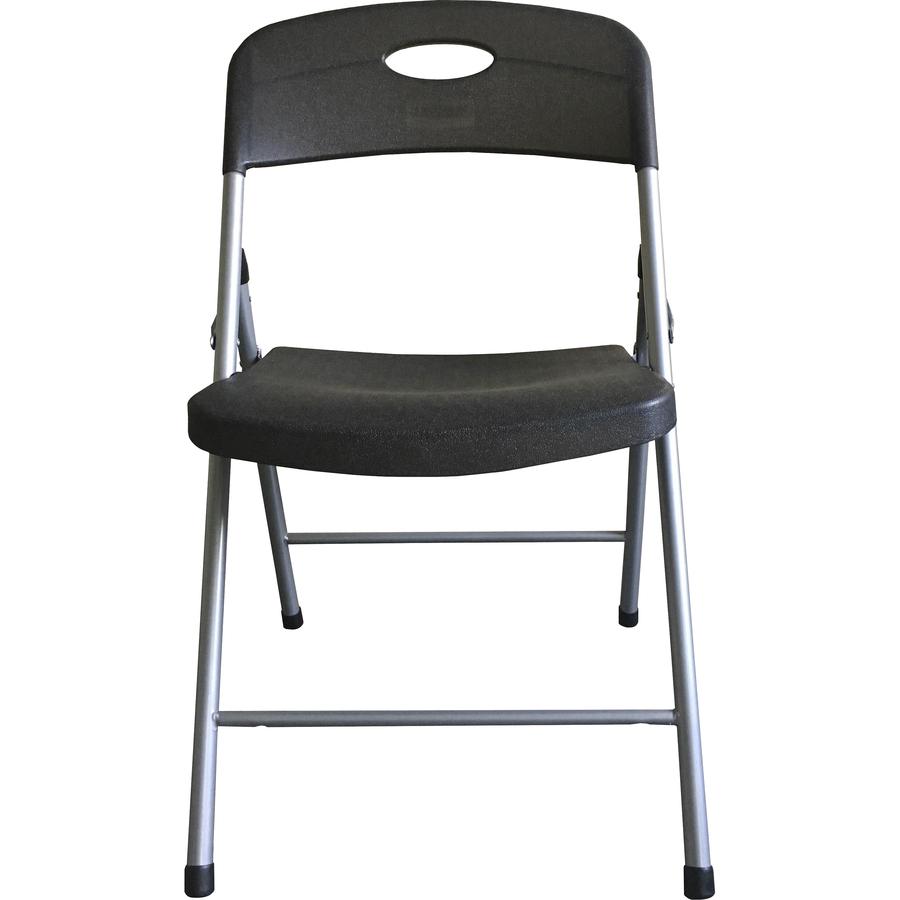 Lorell Translucent Folding Chairs - Smoke Plastic Seat - Smoke Plastic Back - 4 / Carton. Picture 5