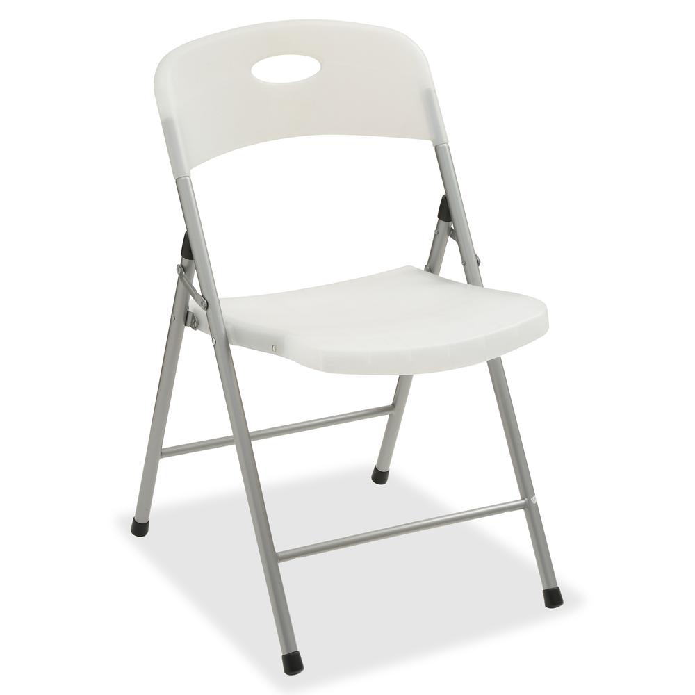Lorell Heavy-duty Translucent Folding Chairs - Clear Plastic Seat - Clear Plastic Back - 4 / Carton. Picture 2