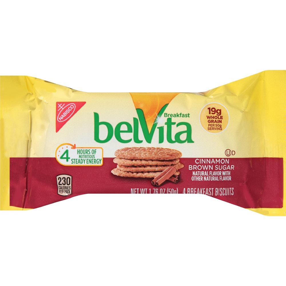 belVita Breakfast Biscuits - Individually Wrapped, Hydrogenated Oil-free, No Artificial Flavor, Sweetener-free - Brown Sugar - 1.76 oz - 8 / Box. Picture 2