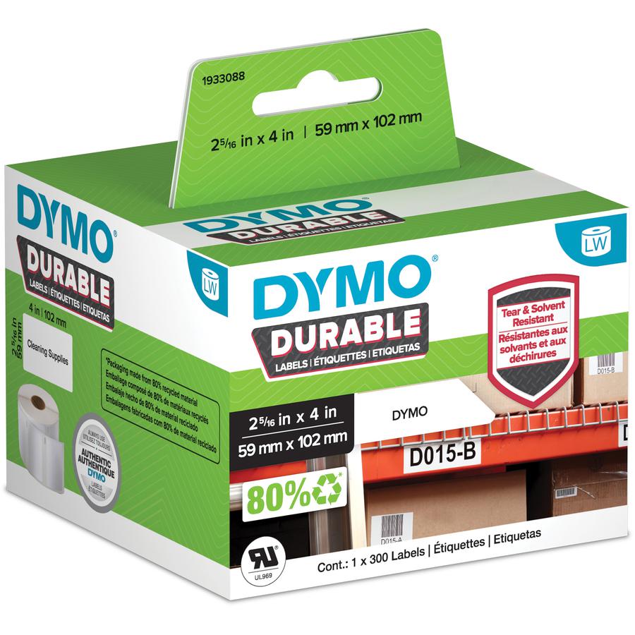Dymo Address Label - 2 21/64" Width x 4 1/64" Length - White - Plastic - 300 / Roll - 1 Each. Picture 2