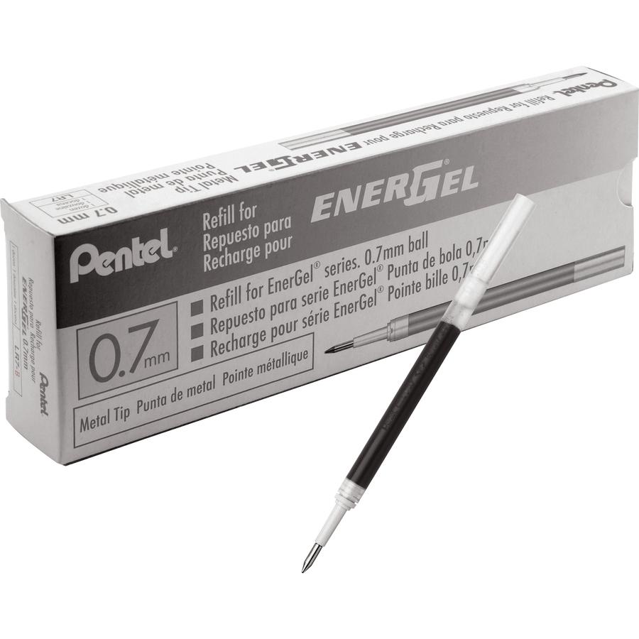 EnerGel Liquid Gel Pen Refill - 0.70 mm Point - Black Ink - Smudge Proof, Quick-drying Ink, Glob-free - 12 / Box. Picture 2