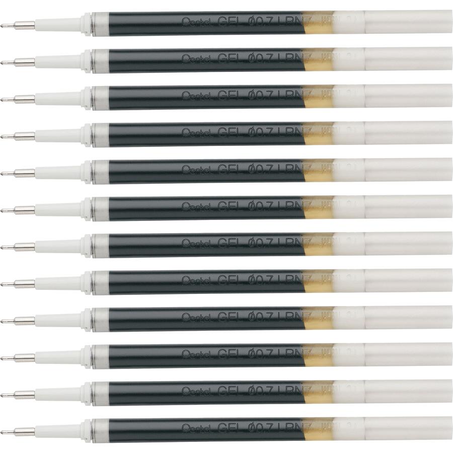 EnerGel Retractable Liquid Pen Refills - 0.70 mm, Medium Point - Black Ink - Smudge Proof, Smear Proof, Quick-drying Ink, Glob-free, Smooth Writing - 12 / Box. Picture 2
