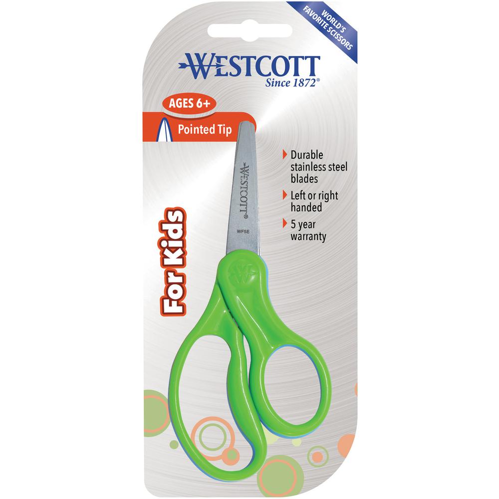 Westcott Soft Handle 5 Kids Scissors, Blunt, Assorted Colors Pack of 12