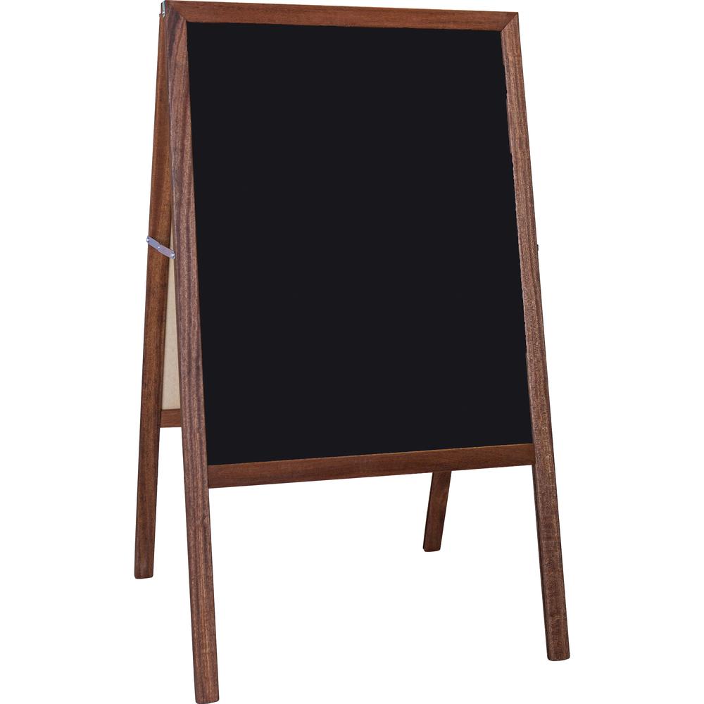 Flipside Stained Black Chalkboard Easel - Stained Black Surface - Hardwood Frame - Rectangle - 1 Each. Picture 2