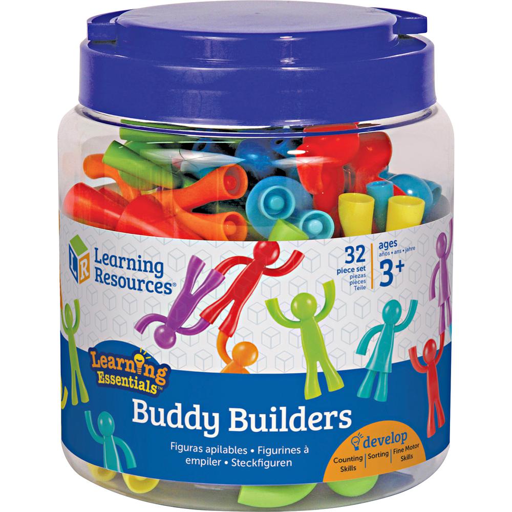 Learning Resources Ages 3+ Buddy Builders Set - Skill Learning: Eye-hand Coordination, Motor Skills, Visual, Imagination, Counting, Sorting, Color Matching, Problem Solving, Educational, Grasping, Mot. Picture 2