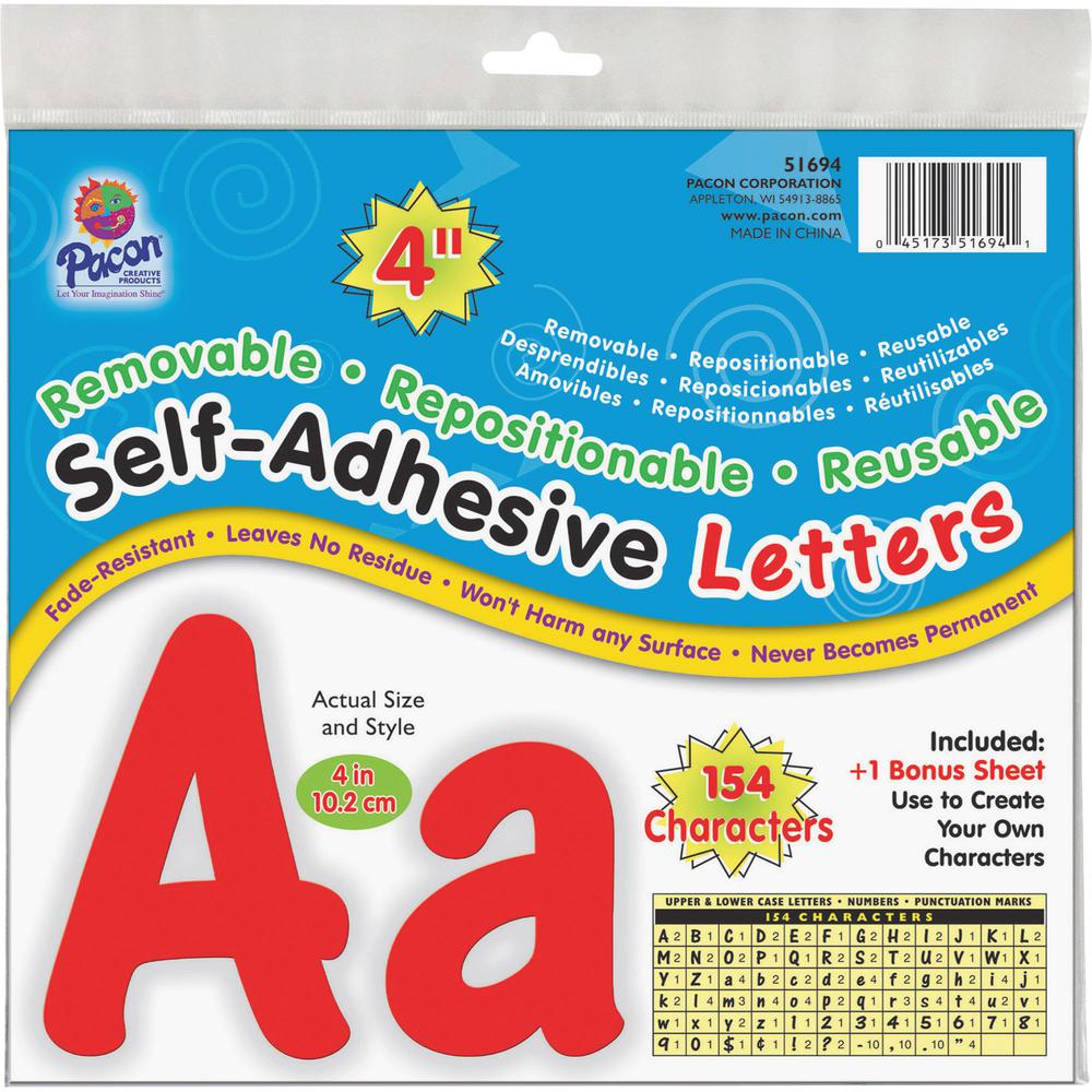 UCreate 154 Character Self-adhesive Letter Set - Uppercase Letters, Numbers, Punctuation Marks Shape - Self-adhesive, Removable, Repositionable, Reusable, Fade Resistant, Acid-free, Residue-free, Dama. Picture 2